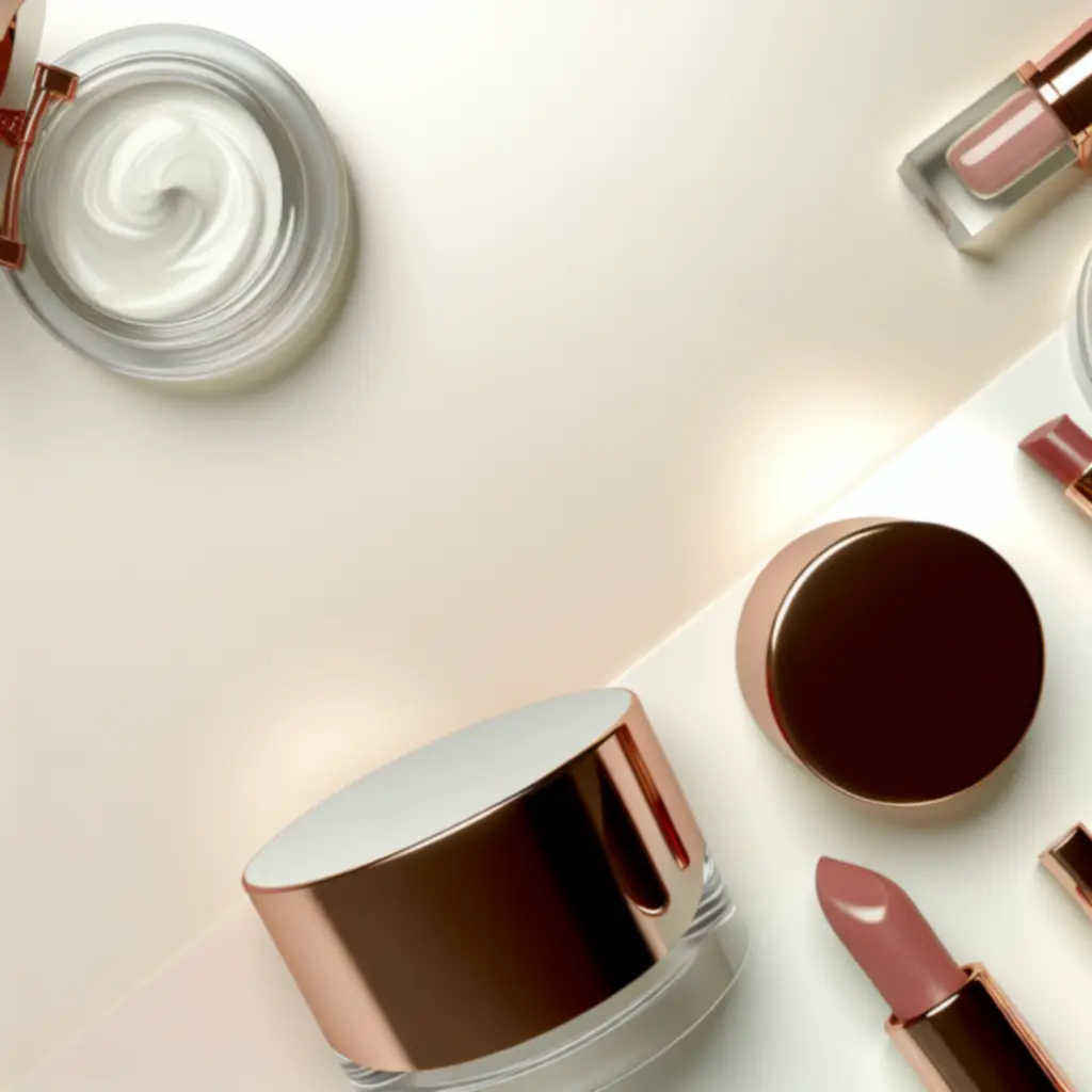 Starannie ułożona kolekcja kosmetyków BeautyCarePL na eleganckim, jasnym tle