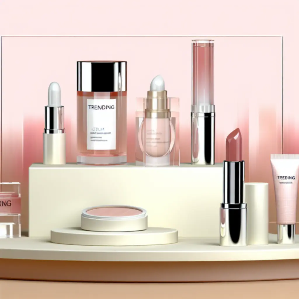 Zestaw kosmetyków do makijażu w luksusowej aranżacji